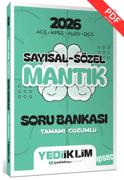 2026 AGS KPSS ALES DGS Sayısal Sözel Mantık Tamamı Çözümlü Soru Bankası Yediiklim Yayınları kitap kapağı