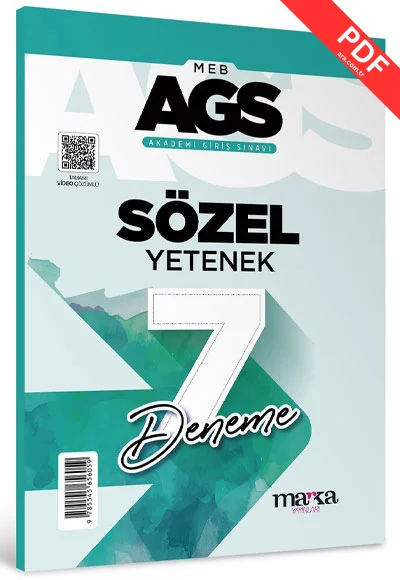 2025 MEB AGS Sözel Yetenek 7 Deneme Tamamı Video Çözümlü Marka Yayınları kitap kapağı