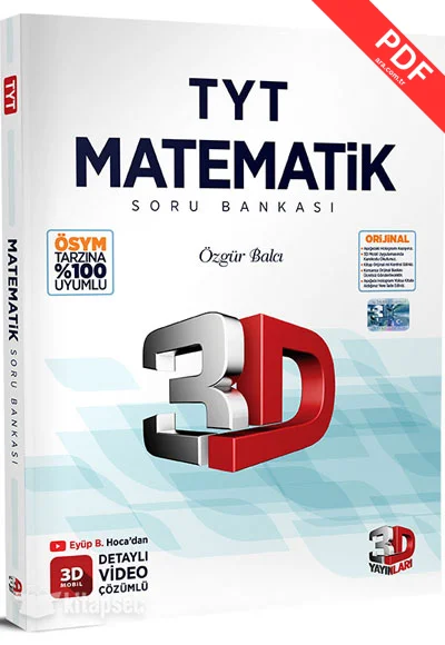 2026 TYT 3D Matematik Tamamı Video Çözümlü Soru Bankası 3D Yayınları kitap kapağı