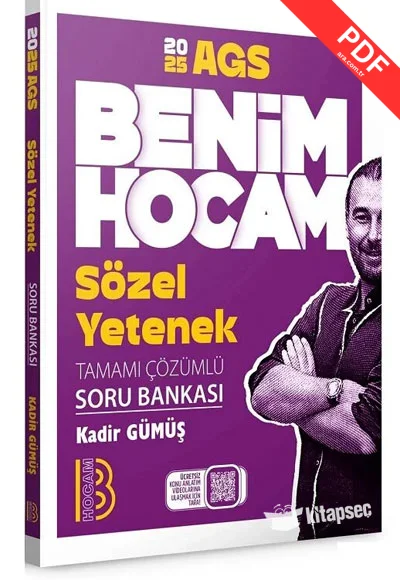 2026 MEB-AGS Sözel Yetenek Soru Bankası Çözümlü Benim Hocam Yayınları kitap kapağı