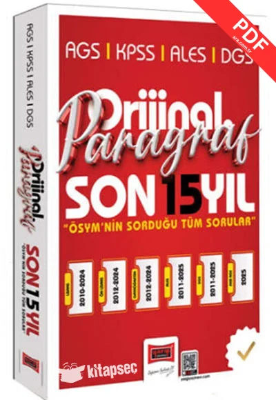 2026 KPSS AGS ALES DGS Orijinal Paragraf 15 Yıl Çıkmış Sorular Yargı Yayınları kitap kapağı