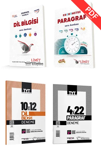 TYT Limit Dil Bilgisi Paragraf Soru Bankası ve Marka Dil Bilgisi 10 Paragraf 4 Deneme Seti Limit Yayınları kitap kapağı