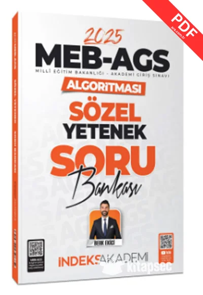 2025 MEB AGS Algoritması Sözel Yetenek Soru Bankası Çözümlü İndeks Akademi Yayıncılık kitap kapağı