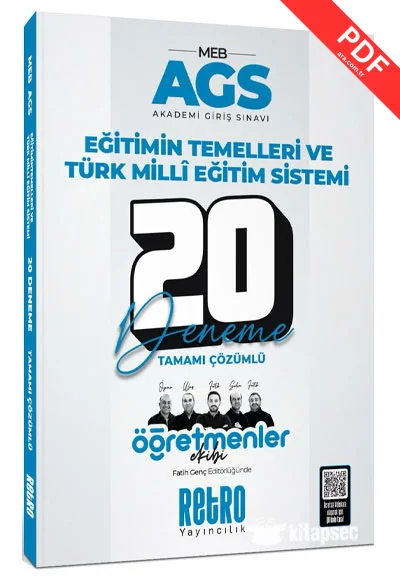 2026 MEB AGS Fatih Genç Eğitimin Temelleri ve Türk Milli Eğitim Sistemi 20 li Deneme Retro Kitap kitap kapağı