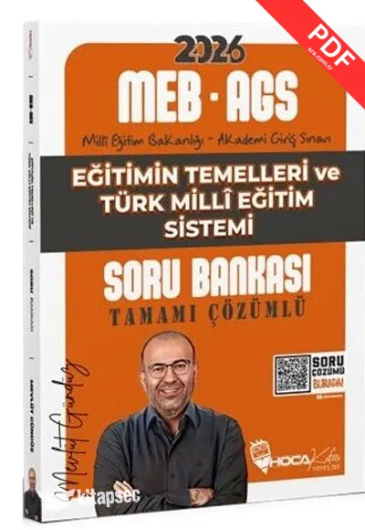 2026 MEB-AGS Eğitimin Temelleri ve Türk Milli Eğitim Sistemi Soru Bankası Çözümlü Hoca Kafası Yayınları kitap kapağı