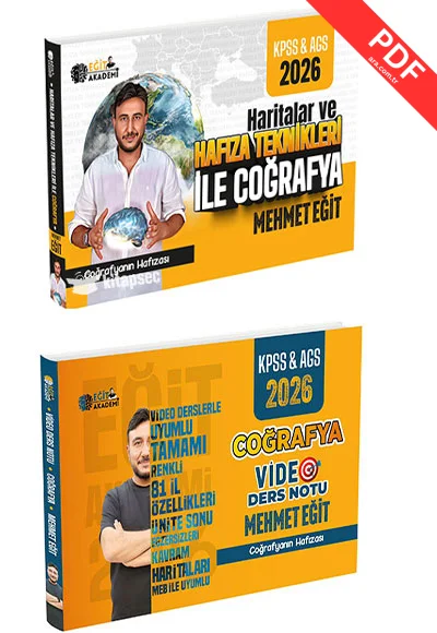 2026 MEB AGS KPSS Mehmet Eğit Haritalar ve Hafıza Teknikleriyle Coğrafya Seti Eğit Akademi kitap kapağı