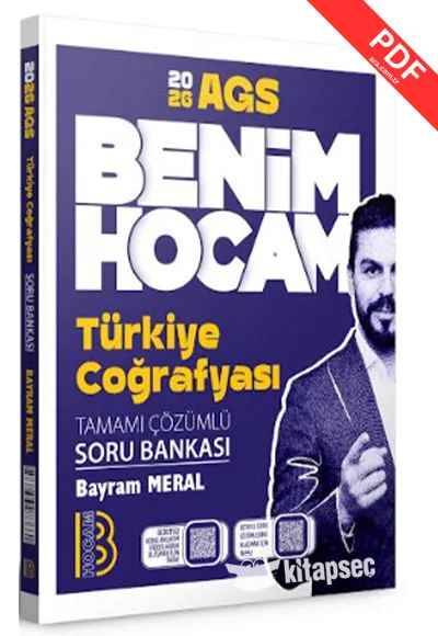 2026 AGS Türkiye Coğrafyası Tamamı Çözümlü Soru Bankası Benim Hocam Yayınları kitap kapağı