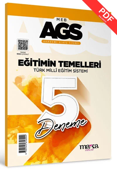 2025 MEB AGS Eğitimin Temelleri Türk Milli Eğitim Sistemi 5 Deneme Tamamı Video Çözümlü Marka Yayınları kitap kapağı