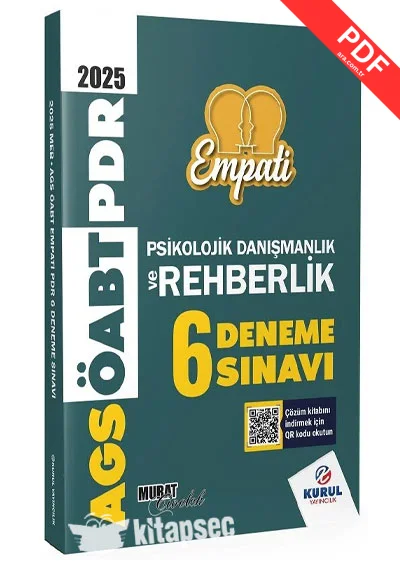 2025 ÖABT MEB-AGS Rehberlik EMPATİ 6 Deneme Çözümlü Murat Civelek Kurul Yayınları kitap kapağı