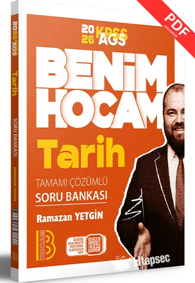 2026 KPSS AGS Tarih Tamamı Çözümlü Soru Bankası Benim Hocam Yayınları kitap kapağı
