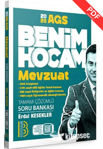 2026 KPSS AGS Mevzuat Tamamı Çözümlü Soru Bankası Benim Hocam Yayınları kitap kapağı