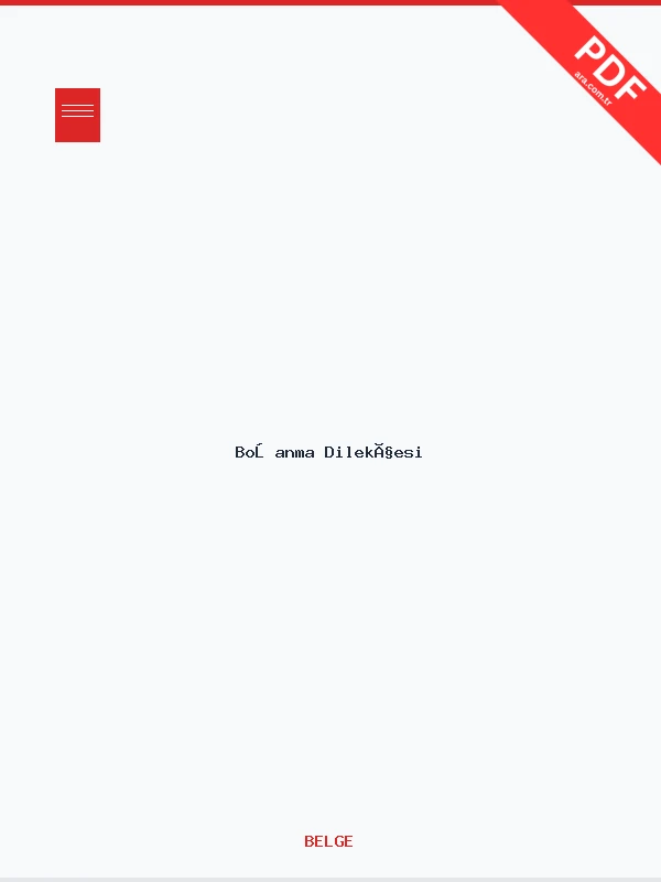 Boşanma Dilekçesi PDF kitap kapağı