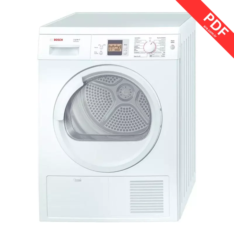 Bosch Logixx 8 WTS86511TR kılavuz kapağı