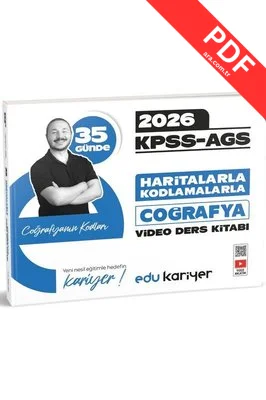 Coğrafyanın Kodları KPSS-AGS 35 Günde Haritalarla Kodlamalarla Coğrafya Video Ders Kitabı kitap kapağı