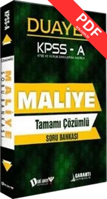 Dahi Adam KPSS A Grubu Maliye Duayen Soru Bankası kitap kapağı