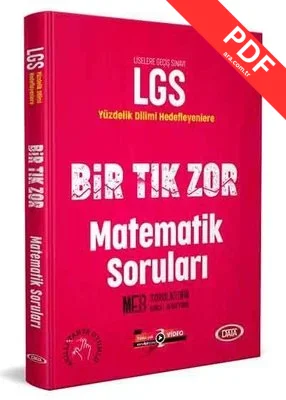 Data 8.Sınıf LGS Bir Tık Zor Matematik Soruları kitap kapağı