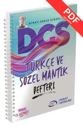 DGS Türkçe ve Sözel Mantık Defteri kitap kapağı