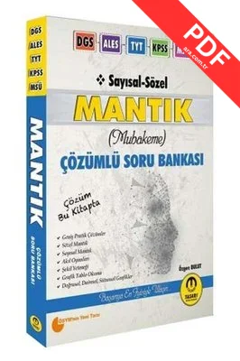 DGS ALES KPSS TYT MSÜ Sayısal Sözel Mantık Çözümlü Soru Bankası kitap kapağı