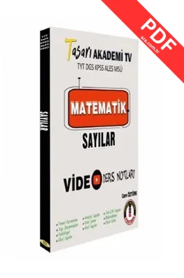 DGS ALES TYT Matematik Sayılar Video Ders Notları kitap kapağı
