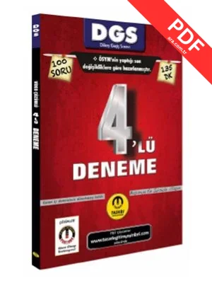 DGS Son Format 4'lü Çözümlü Deneme kitap kapağı