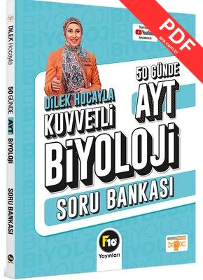 Dilek Hocayla 50 Günde AYT Biyoloji Soru Bankası kitap kapağı