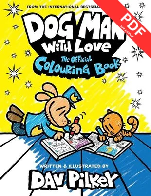 Dog Man With Love: The Official Colouring Book kitap kapağı