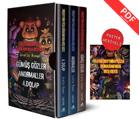 Freddy'nin Pizza Dükkanında Beş Gece Çizgi Roman Serisi Seti - 3 Kitap Takım kitap kapağı