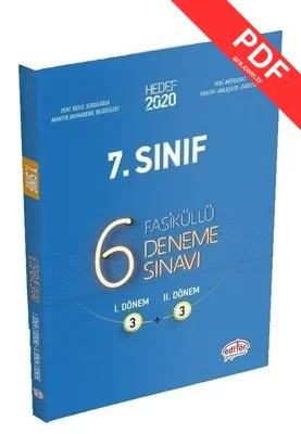 Hedef 2020 7.Sınıf 6 Fasiküllü Deneme Sınavı 3+3 kitap kapağı