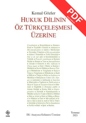 Hukuk Dilinin Öz Türkçeleşmesi Üzerine kitap kapağı