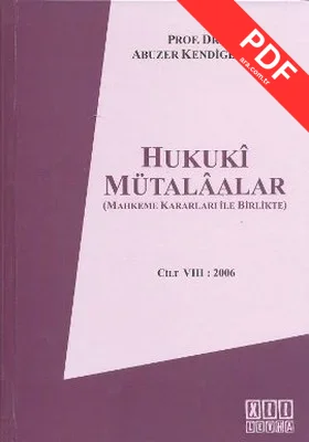 Hukuki Mütalaalar Cilt 8: 2006 kitap kapağı