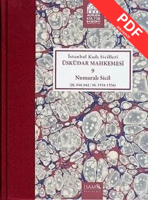 İstanbul Kadı Sicilleri - Üsküdar Mahkemesi 9 Numaralı Sicil kitap kapağı