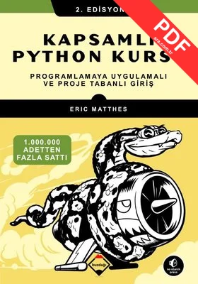 Kapsamlı Python Kursu - Programlamaya Uygulamalı ve Proje Tabanlı Giriş 2.Edisyon kitap kapağı