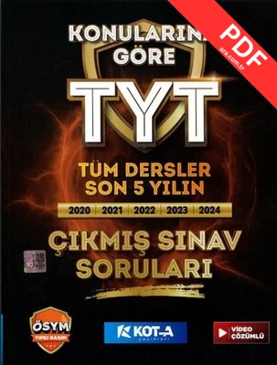 Konularına Göre TYT Tüm Dersler Son 5 Yılın Çıkmış Sınav Soruları Video Çözümlü kitap kapağı