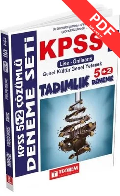 KPSS 2024 Lise Ön Lisans Tadımlık 5 + 2 Deneme kitap kapağı