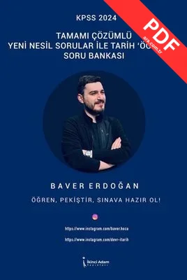 Kpss 2024 Tamamı Çözümlü Yeni Nesil Sorular İle Tarih Öğreten Soru Bankası kitap kapağı