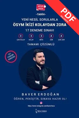 KPSS 2024 Tarih Yeni Nesil Sorularla ÖSYM İkizi Kolaydan Zora - 17 Deneme Sınavı - Tamamı Çözümlü kitap kapağı
