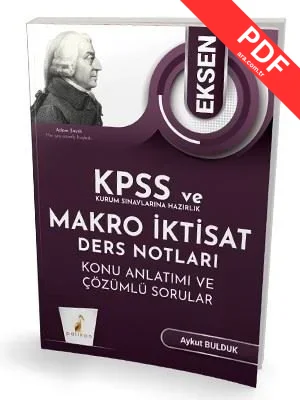 KPSS A ve Kurum Sınavlarına Hazırlık - Eksen Makro İktisat Ders Notları Konu Anlatımı Çözümlü Sorular kitap kapağı