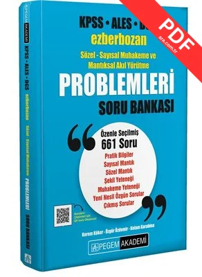 KPSS ALES DGS Ezberbozan Sözel - Sayısal Muhakeme ve Mantıksal Akıl Yürütme Problemleri Soru Bankası kitap kapağı