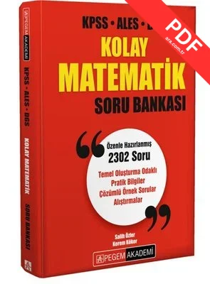 KPSS ALES DGS Kolay Matematik Soru Bankası kitap kapağı