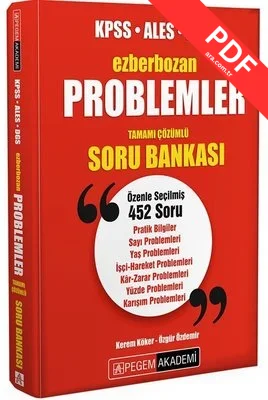 KPSS ALES DGS Problemler Ezberbozan Soru Bankası kitap kapağı