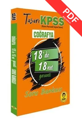 KPSS Coğrafya 18 de 18 Net Soru Bankası kitap kapağı