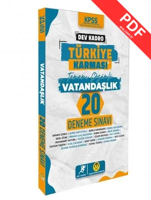 KPSS Dev Kadro Türkiye Karması Vatandaşlık 20 Deneme kitap kapağı