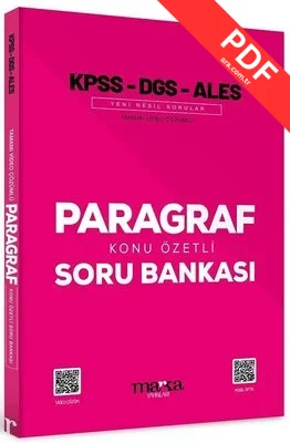 KPSS DGS ALES Paragraf Konu Özetli Yeni Nesil Tamamı Video Çözümlü Soru Bankası kitap kapağı
