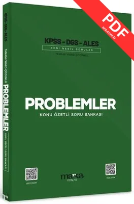 KPSS DGS ALES Problemler Konu Özetli Yeni Nesil Soru Bankası Tamamı Video Çözümlü kitap kapağı
