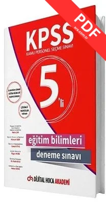 KPSS Eğitim Bilimleri 5 Deneme Çözümlü kitap kapağı