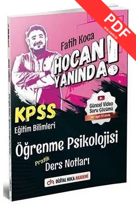 KPSS Eğitim Bilimleri Öğrenme Psikolojisi Hocan Yanında Pratik Ders Notları kitap kapağı
