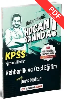 KPSS Eğitim Bilimleri Rehberlik ve Özel Eğitim Hocan Yanında Pratik Ders Notları kitap kapağı
