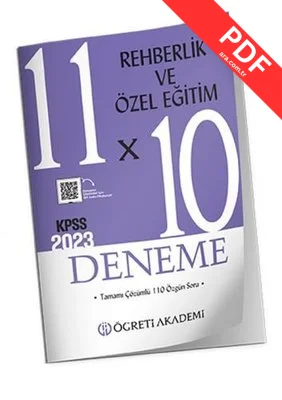 KPSS Eğitim Bilimleri Rehberlik ve Özel Eğitim 11x10 Deneme kitap kapağı