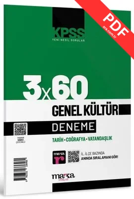 KPSS Genel Kültür 3x60 Deneme kitap kapağı