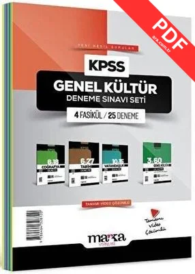 KPSS Genel Kültür Deneme Sınavı Seti 4 Fasikül 25 Deneme kitap kapağı